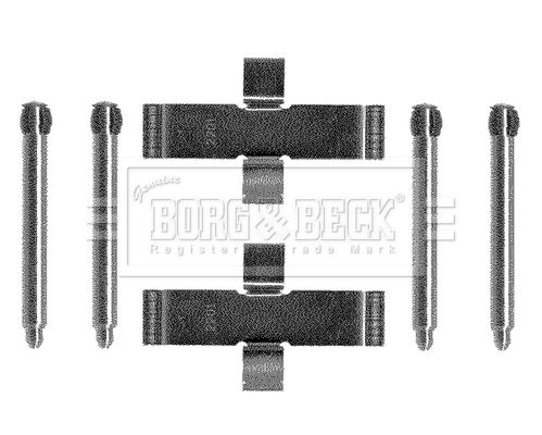 BORG & BECK Комплектующие, колодки дискового тормоза BBK1089